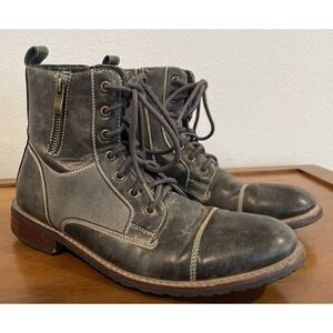Ferro Aldo Men's Casual  Zippered Combat Dress Boots Size 8